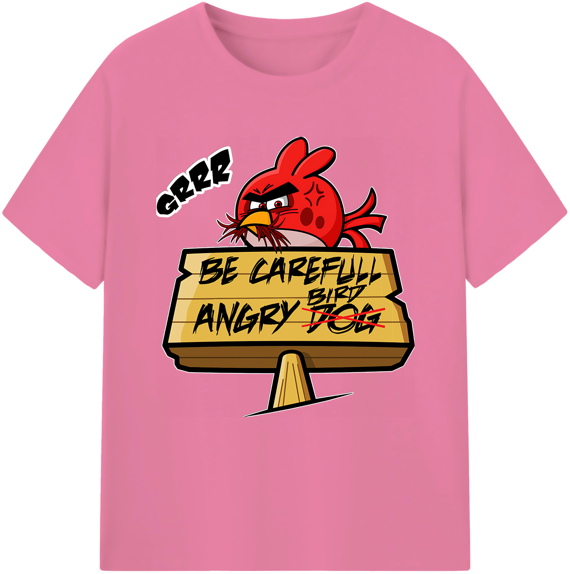 （画像用） Angry Birds アングリーバード 綿100％半袖Tシャツ（フロントプリント）